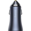 Автомобільний зарядний пристрій Baseus Golden Contactor Pro Dual Car Charger, 40W, Dark Grey (TZCCJD-B0G)