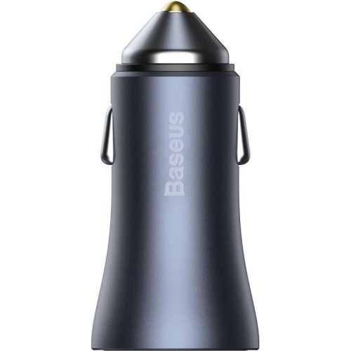 Автомобільний зарядний пристрій Baseus Golden Contactor Pro Dual Car Charger, 40W, Dark Grey (TZCCJD-B0G)