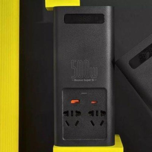 Автомобільний інвертор Baseus Super Si Power Inverter, 500W, 220V CN/EU, Black (CGNB000101)