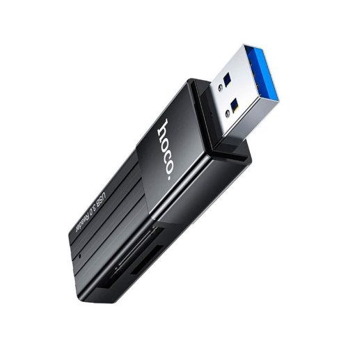 Кардрідер Hoco HB20 Mindful 2-in-1 card reader, USB 3.0, Black (6931474735218)