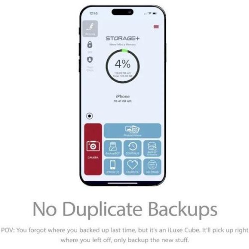 USB флеш Patriot Auto Backup iLuxe Cube C, 1TB, USB 3.2 Gen 1 Type-C (PI1TBCUW30C)