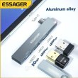 USB-хаб Essager Fengyang 3 in 1 Splitter, opp bag, Silver (EHBC03-FY10-P)