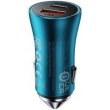 Автомобільний зарядний пристрій Baseus Golden Contactor Max Dual Fast Charger Car Charger, 60W, Blue (CGJM000103)