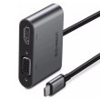 USB-хаб Ugreen, USB Type-C to HDMI/VGA/USB 3.0 Adapter with PD, Space Gray (UGR-50505)
