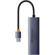 USB-хаб Baseus UltraJoy Series 4-Port HUB, USB Type-A to 4xUSB 3.0, Space Grey (B0005280A813-02)