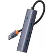 USB-хаб Baseus UltraJoy Series 4-Port HUB, USB Type-A to 4xUSB 3.0, Space Grey (B0005280A813-02)