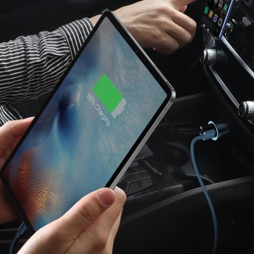 Автомобільний зарядний пристрій Baseus Golden Contactor Pro Dual Fast Charger Car Charger, 40W, Blue (CGJP000003)