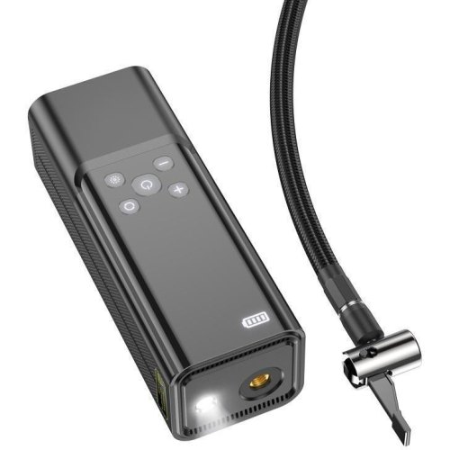 Автомобільний насос Hoco ZP7 Maddy portable smart air pump, 5000mAh, Black (6942007614511)