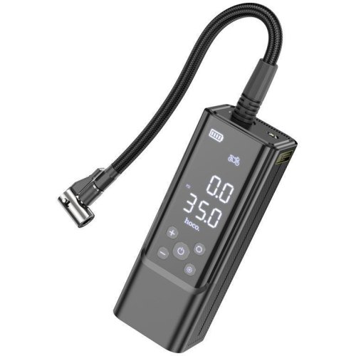 Автомобільний насос Hoco ZP7 Maddy portable smart air pump, 5000mAh, Black (6942007614511)