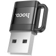 Адаптер (перехідник) Hoco UA31D, USB (M) to USB Type-C (F), USB 2.0, Black (6942007628143)