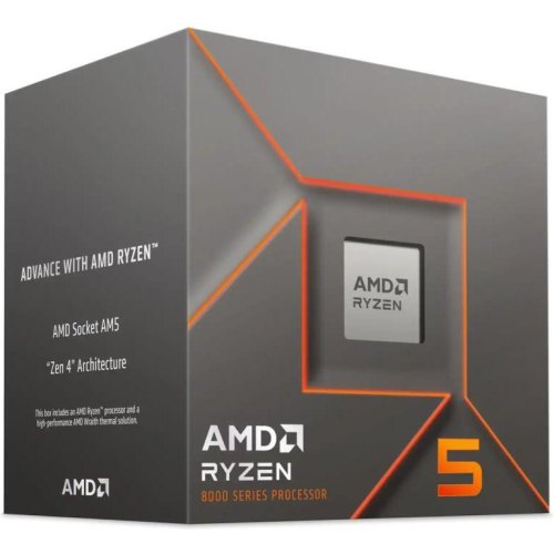 Процесор AMD Ryzen 5 8400F, 4.2GHz, 16MB, 65W, sAM5, Tray (100-000001591)