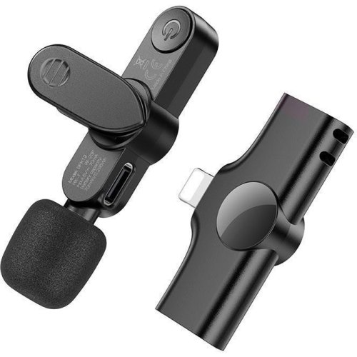 Бездротова мікрофонна система Borofone BFK12 Trophy, Lightning, Black (6941991106385)