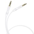 Аудіокабель Borofone BL16 Clear sound, AUX, White (BL16W)