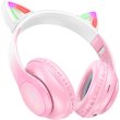 Навушники бездротові Hoco W42 Cat ears, Cherry Blossom (6931474795847)