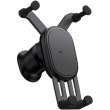 Автомобільний тримач для смартфона Baseus Stable Gravitational Car Mount Air (Air Outlet Version), Black (SUWX020001)