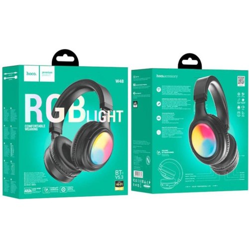 Навушники бездротові Hoco W48 Focus, Black (6942007618816)