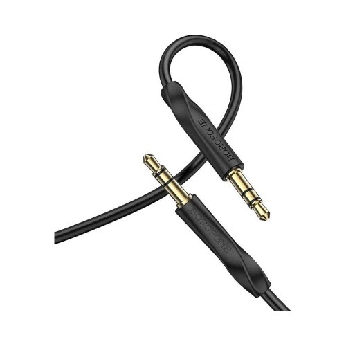Аудіокабель Borofone BL16 Clear sound, AUX, Black (BL16B)