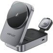 Бездротовий зарядний пристрій ACEFAST E22 Desktop 3-in-1, Metal Gray (6974316284079)