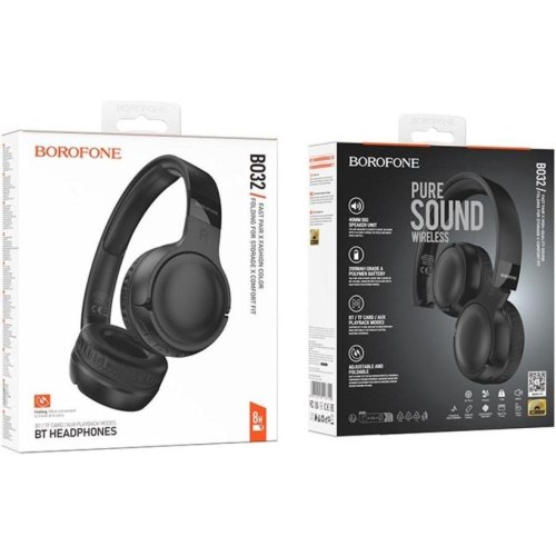 Навушники бездротові Borofone BO32 Show, Black (6941991118722)