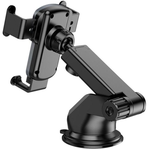 Автомобільний тримач для смартфона Hoco CA104, Black/Metal Gray (6931474766236)