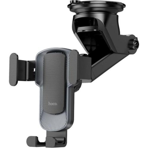 Автомобільний тримач для смартфона Hoco CA104, Black/Metal Gray (6931474766236)