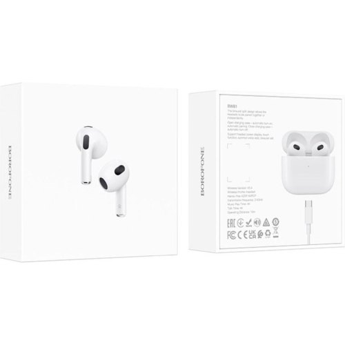 Навушники бездротові TWS Borofone BW81, White (6941991114953)