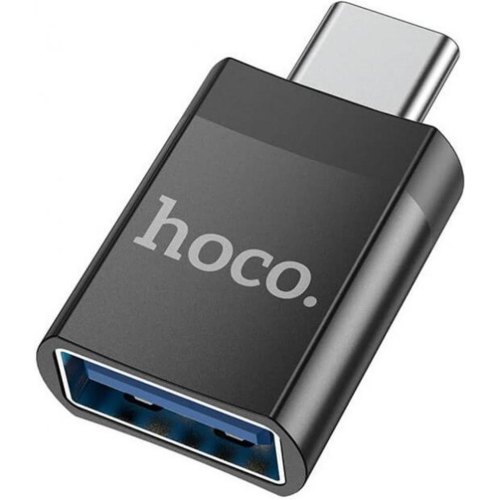 Адаптер (перехідник) Hoco UA17, USB Type-C (M) to USB (F), USB 3.0, Black (6931474762016)