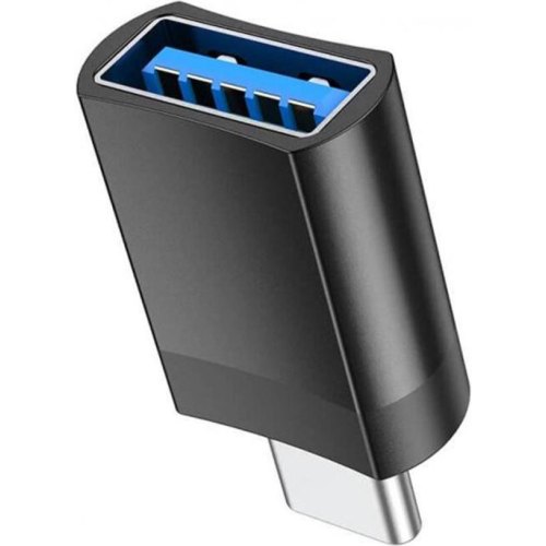 Адаптер (перехідник) Hoco UA17, USB Type-C (M) to USB (F), USB 3.0, Black (6931474762016)