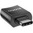 Адаптер (перехідник) Hoco UA17, USB Type-C (M) to USB (F), USB 3.0, Black (6931474762016)