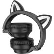 Навушники бездротові Borofone BO18 Cat ear, Black (6974443384949)