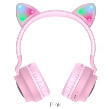 Навушники бездротові Hoco W27 Cat ear, Pink (6931474718464)