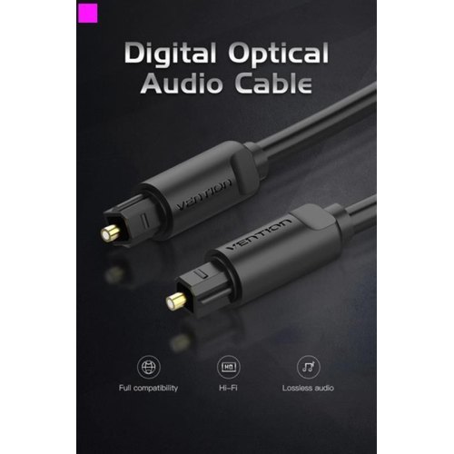 Аудіокабель Vention Optical Fiber, 2м, Black (BAEBH)