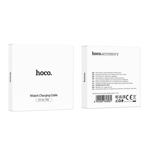 Бездротовий зарядний пристрій для смартгодинника Hoco Y30, White (6942007648981)