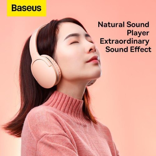 Навушники бездротові Baseus Encok D02 Pro, Pink (NGTD010304)