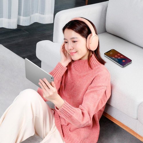 Навушники бездротові Baseus Encok D02 Pro, Pink (NGTD010304)