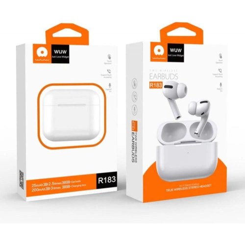 Навушники бездротові TWS WUW R183, White (6972573335718)