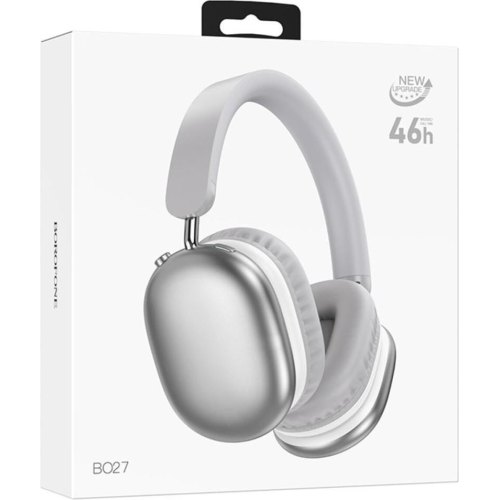 Навушники бездротові Borofone BO27 Rhyme, Silver (6941991109966)