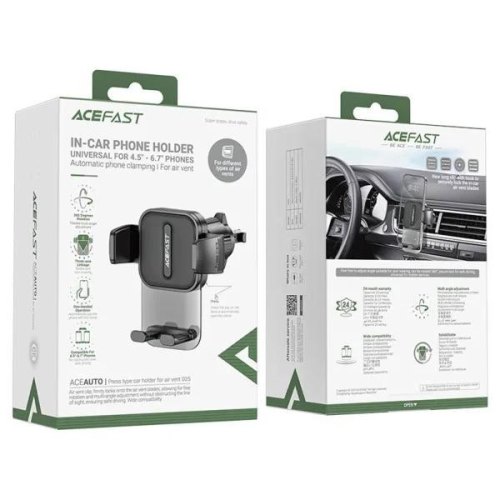 Автомобільний тримач для смартфона ACEFAST D25, Black (6974316282952)