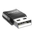 Адаптер (перехідник) Hoco UA17, USB (M) to USB Type-C (F), USB 2.0, Black (6931474762009)