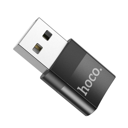 Адаптер (перехідник) Hoco UA17, USB (M) to USB Type-C (F), USB 2.0, Black (6931474762009)