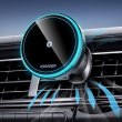 Автомобільний тримач для смартфона з бездротовим зарядним пристроєм Essager, 15W, Black (EZJCFK-YS01-Z)
