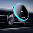 Автомобільний тримач для смартфона з бездротовим зарядним пристроєм Essager, 15W, Black (EZJCFK-YS01-Z)
