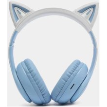 Навушники бездротові Hoco W42 Cat ears, Crystal Blue (6931474795861)