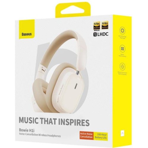 Навушники бездротові Baseus Bowie H1i, Stellar White (A00050402223-00)