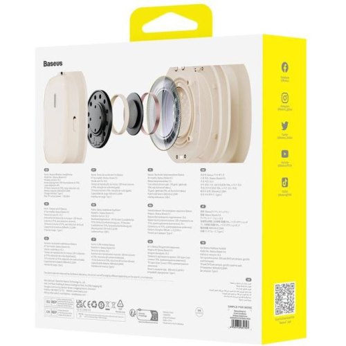 Навушники бездротові Baseus Bowie H1i, Stellar White (A00050402223-00)