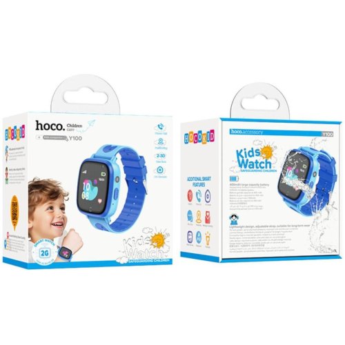 Смартгодинник дитячий Hoco Y100, Blue (6942007625630)