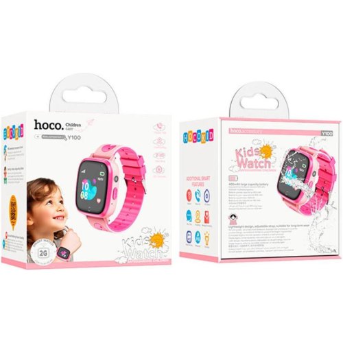 Смартгодинник дитячий Hoco Y100, Pink (6942007625647)