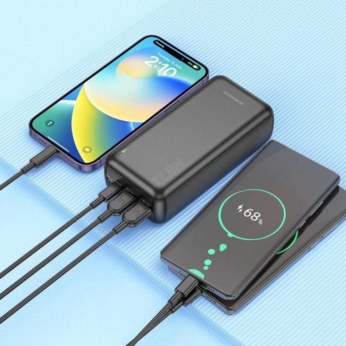 Зовнішній акумулятор Powerbank Borofone BJ38B Power, 30000mAh, 22.5W, PD 20W, Black (6941991105609)