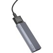 Зовнішня кишеня для накопичувача Hoco HB47, для M.2 SSD, USB 3.1, 6Gbps, Metal Gray (6942007632355)