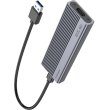 Зовнішня кишеня для накопичувача Hoco HB47, для M.2 SSD, USB 3.1, 6Gbps, Metal Gray (6942007632355)